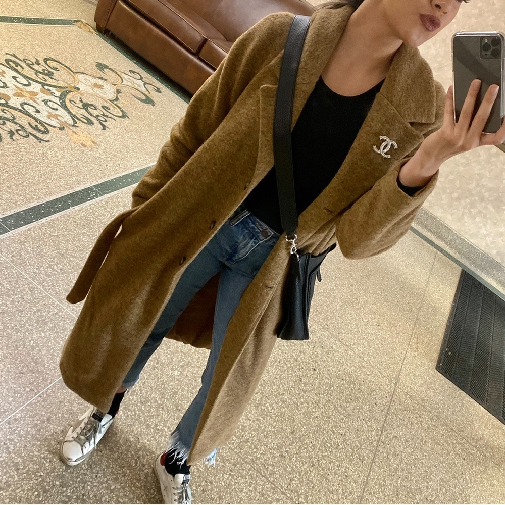 Mango wool long coat